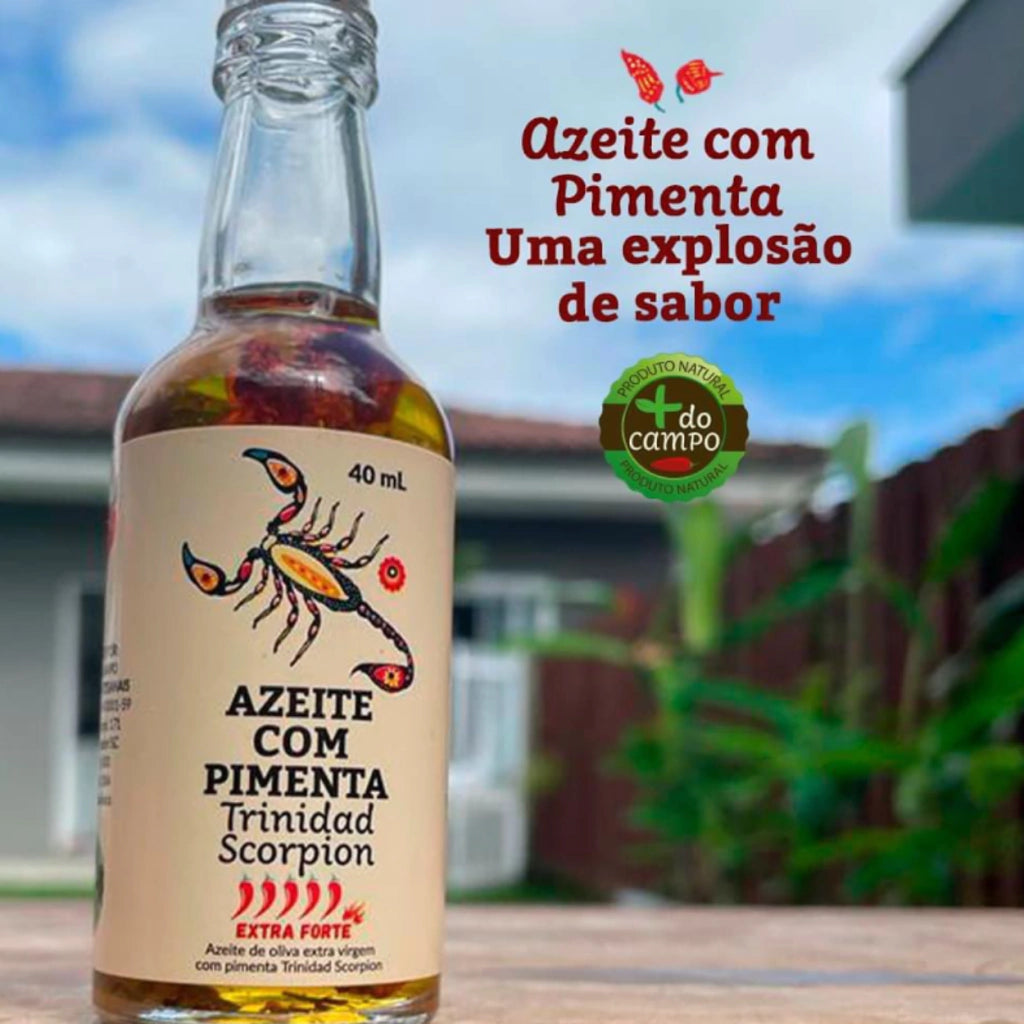Azeite de Oliva Extra Virgem com Pimenta Trinidad Scorpion