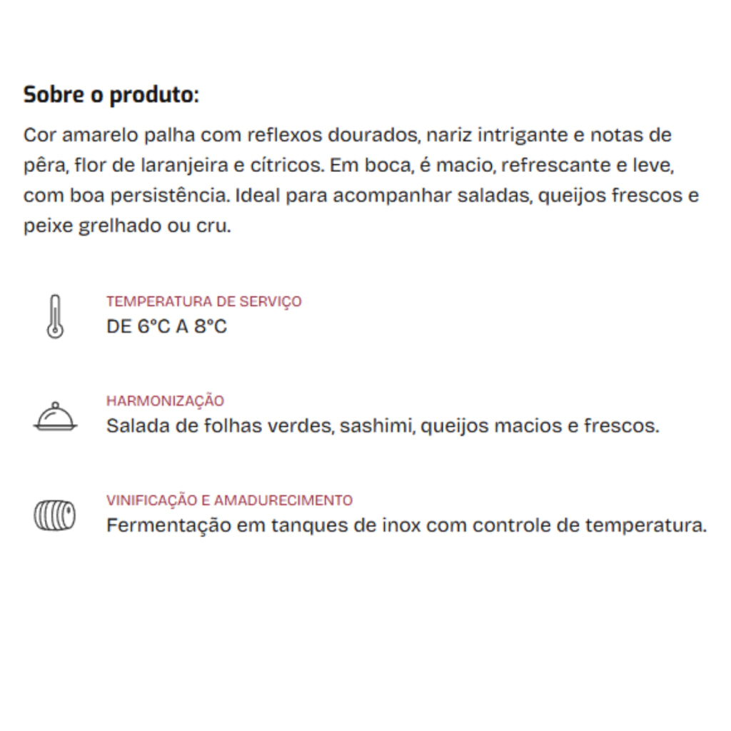 Vinho Argentino Branco Seco Callia Pinot Grigio 750ml