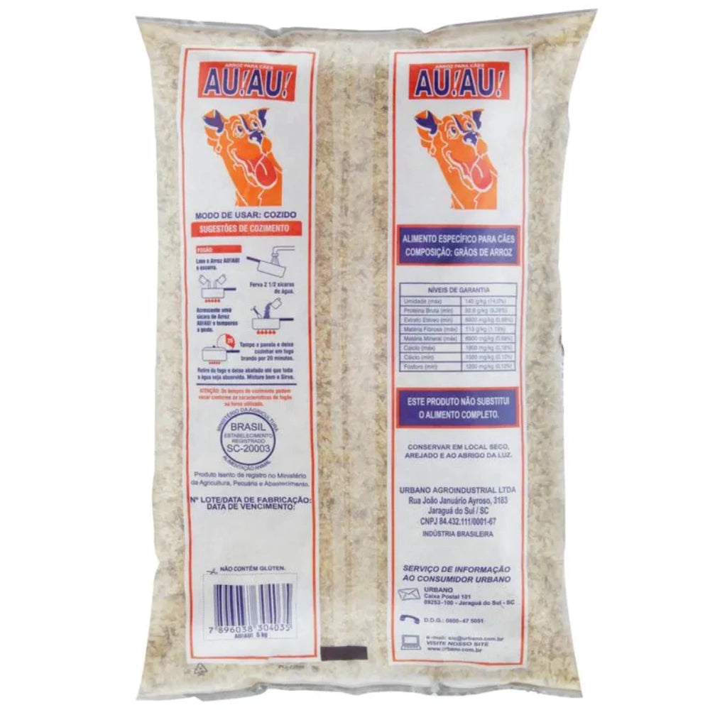 Arroz Ração para Cães AuAu Comida Balanceada para Cachorro 5 kg