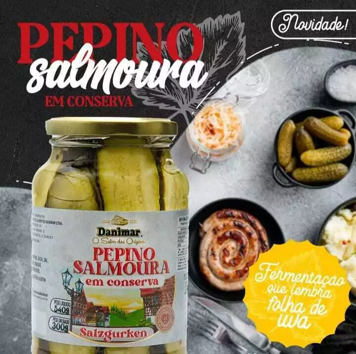Pepino Salmoura Conserva Salzgurken Danimar Receita Alemã