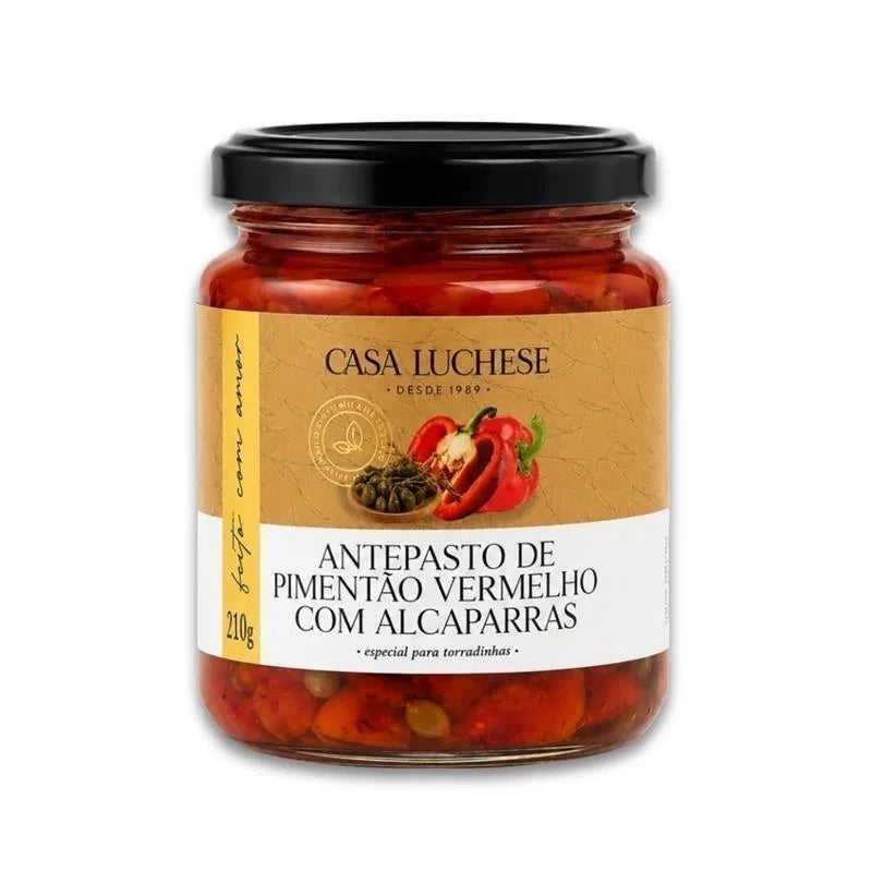 ANTEPASTO DE PIMENTÃO VERMELHO COM ALCAPARRAS 210G