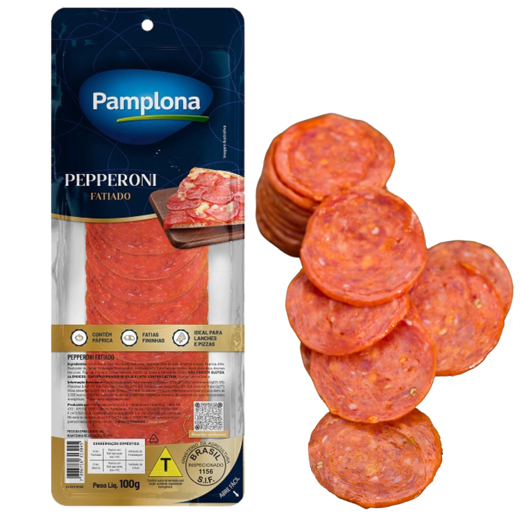 Salame Pepperoni Fatiado 100g Pamplona