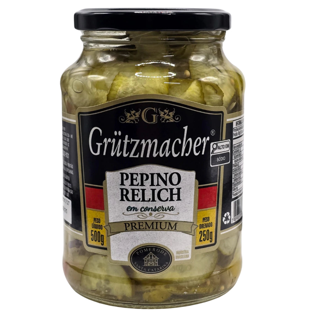 Pepino Relish Fatiado em Conserva Grutzmacher