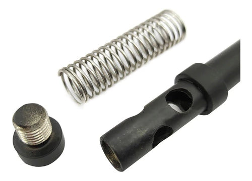 Bomba para Tereré em Inox com Filtro de Mola Externa Inox 19cm Preta ou Prata