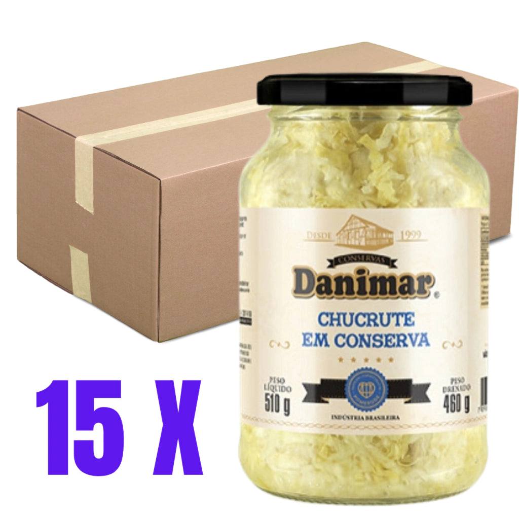 Chucrute em Conserva Danimar CX 15 UNIDADES