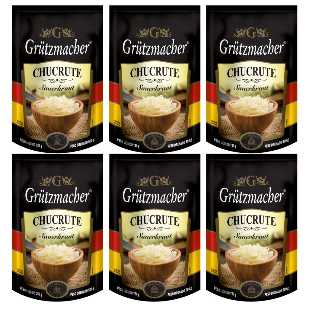 Chucrute Conserva Repolho Fermentado Grutzmacher Pacote