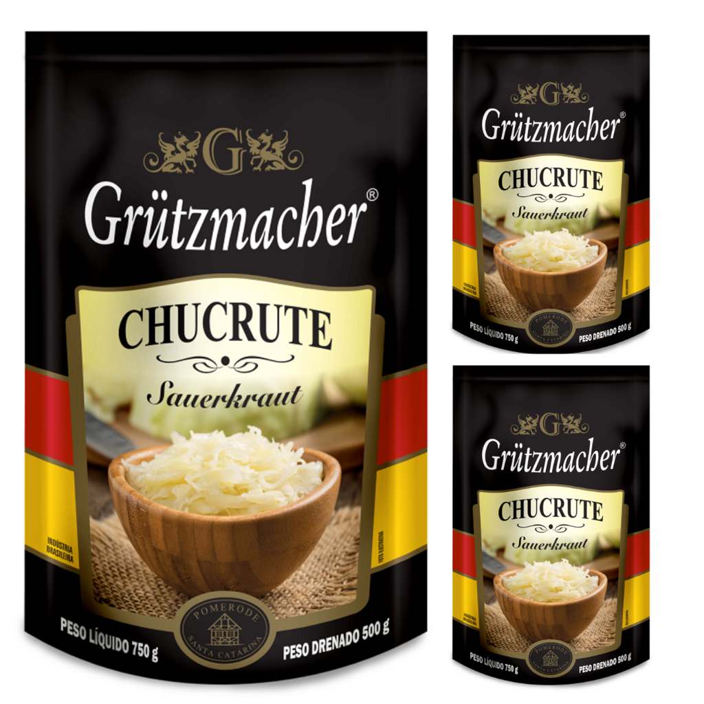 Chucrute Conserva Repolho Fermentado Grutzmacher Pacote