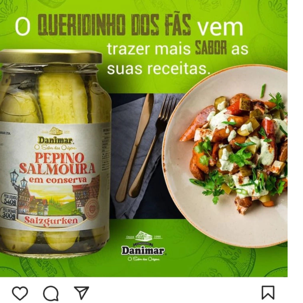 Pepino Salmoura Conserva Salzgurken Danimar Receita Alemã