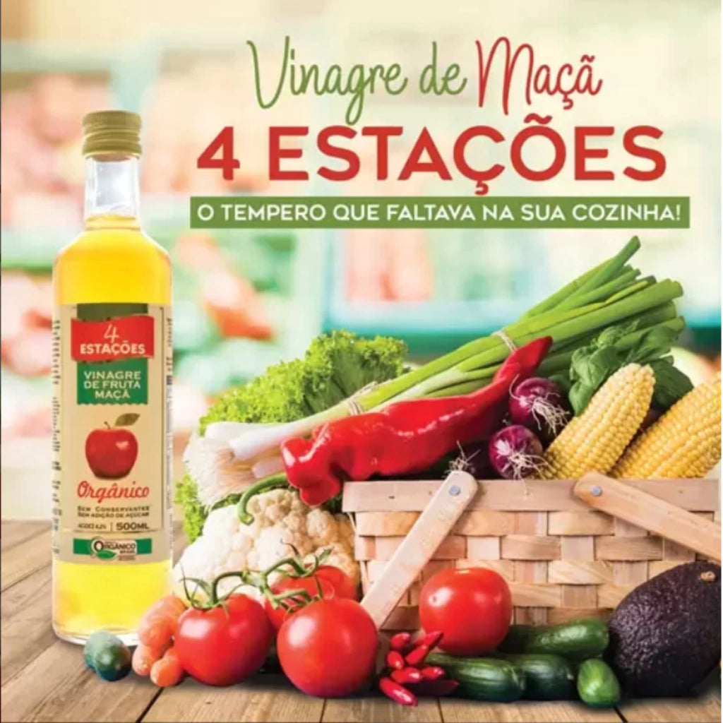 Vinagre de Maça 4 Estações Acidez 4,2% 500ml