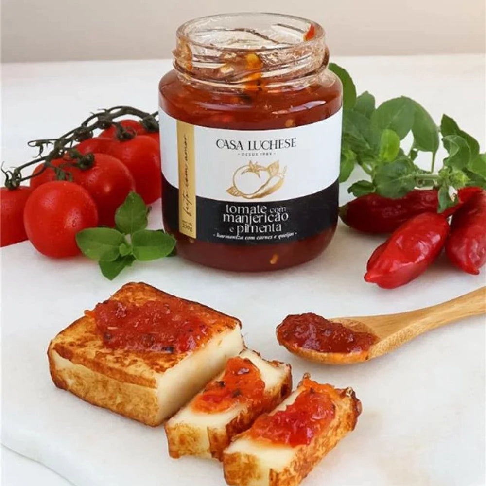 Geléia de Tomate com Manjericão e Pimenta 260g Casa Luchese