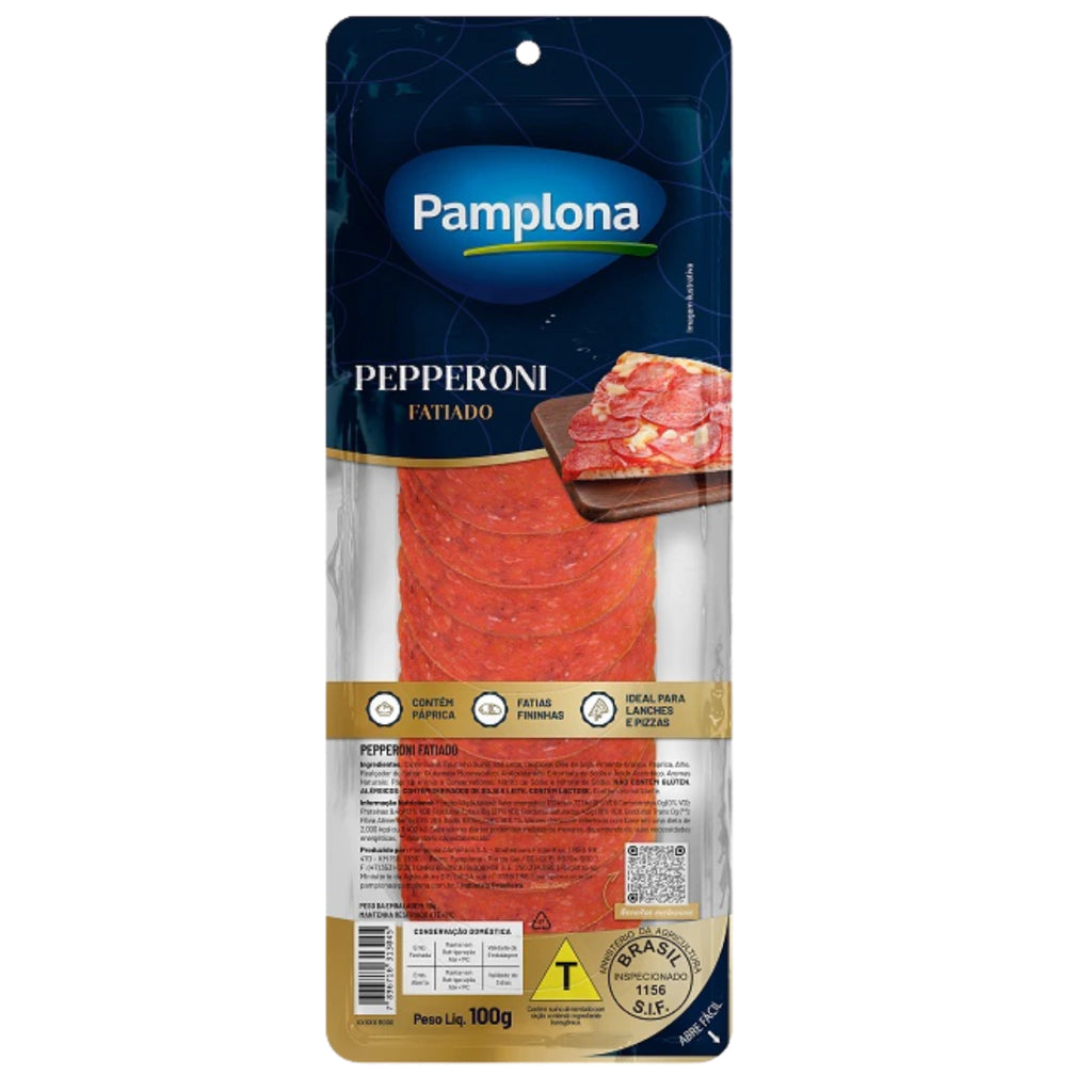 Salame Pepperoni Fatiado 100g Pamplona