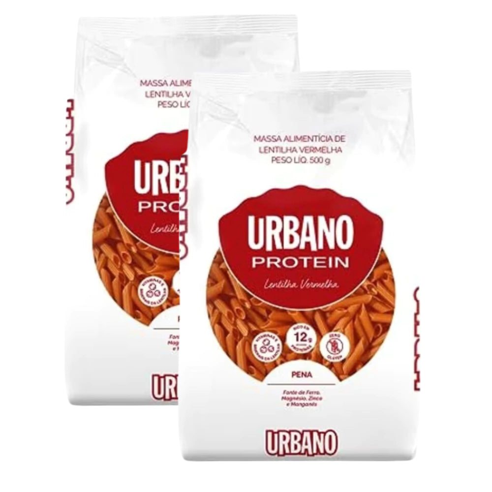 Macarrão Massa Pena Sem Glúten De Lentilha Vermelha Urbano 500g