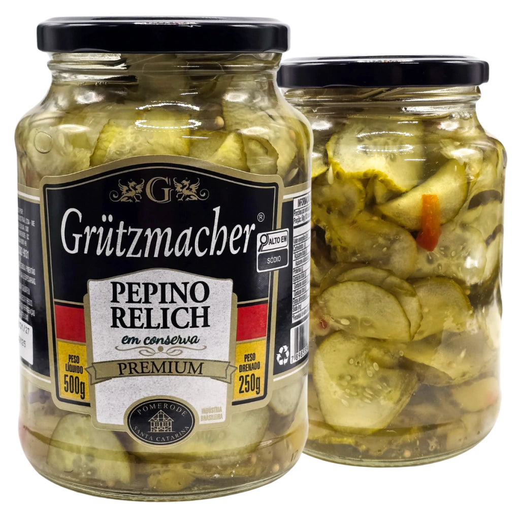 Pepino Relish Fatiado em Conserva Grutzmacher