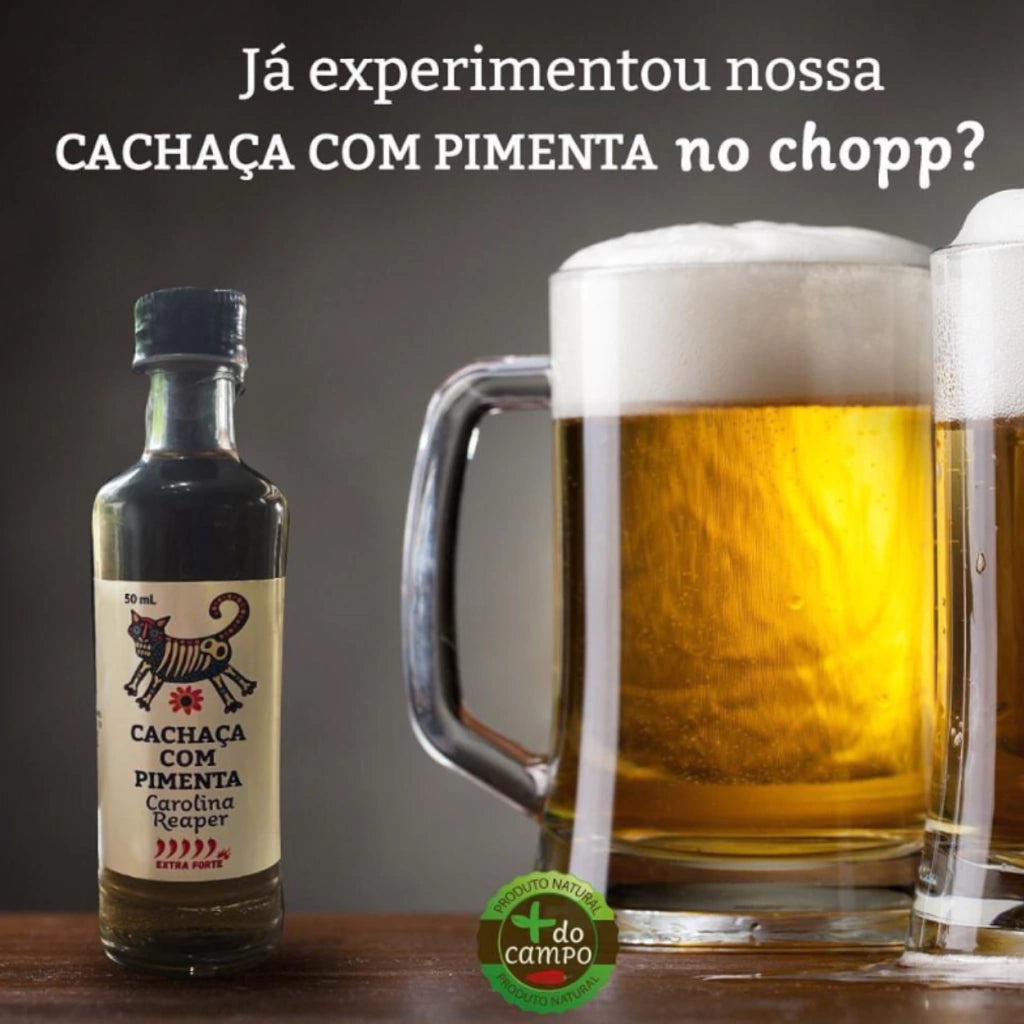Cachaça com Pimenta Carolina Reaper