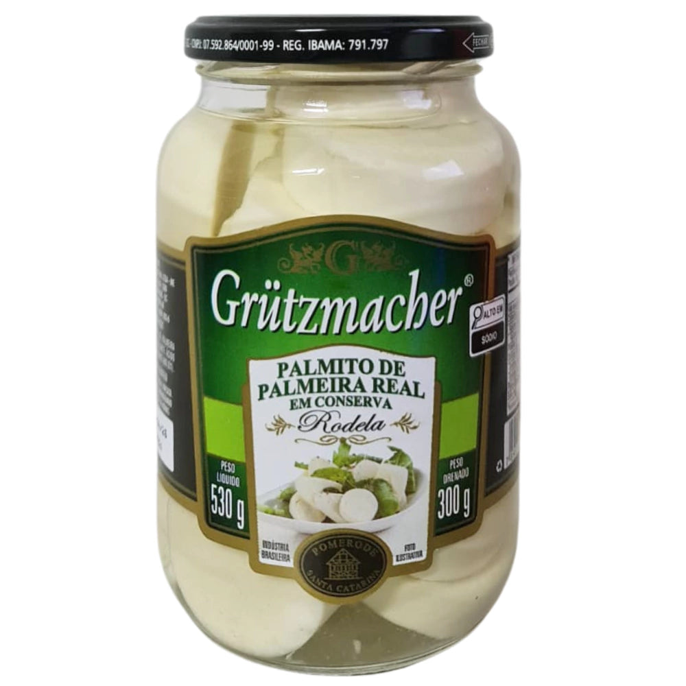 Palmito De Palmeira Real Rodela Em Conserva Grutmacher