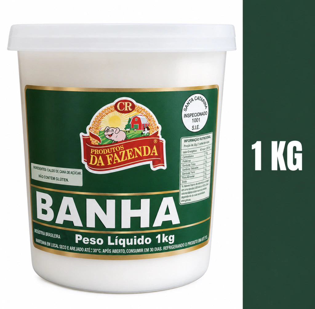 BANHA SUÍNA 1KG - PRODUTOS DA FAZENDA