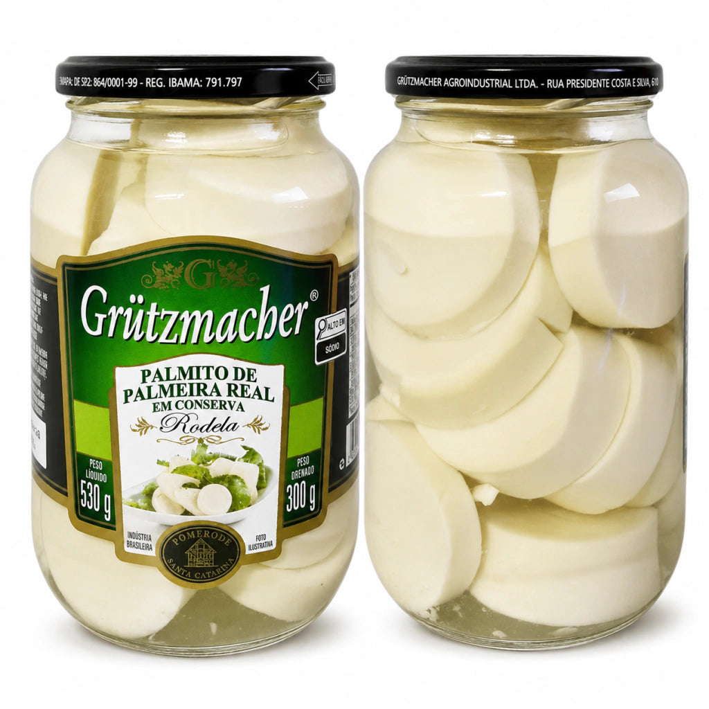 Palmito De Palmeira Real Rodela Em Conserva Grutmacher