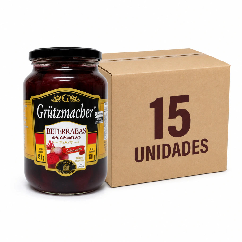 Beterraba em Conserva Grutzmacher CAIXA COM 15 UNIDADES