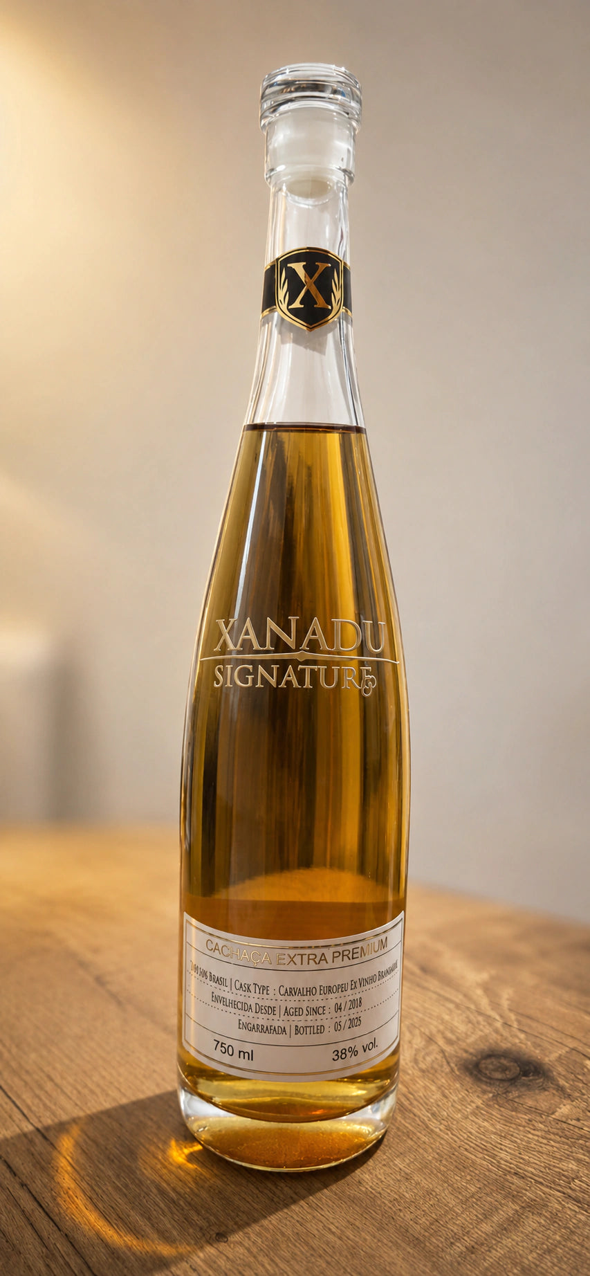 Cachaça Extra Premium Envelhecida em Carvalho Europeu Ex Vinho Espumante Xanadu 750ml