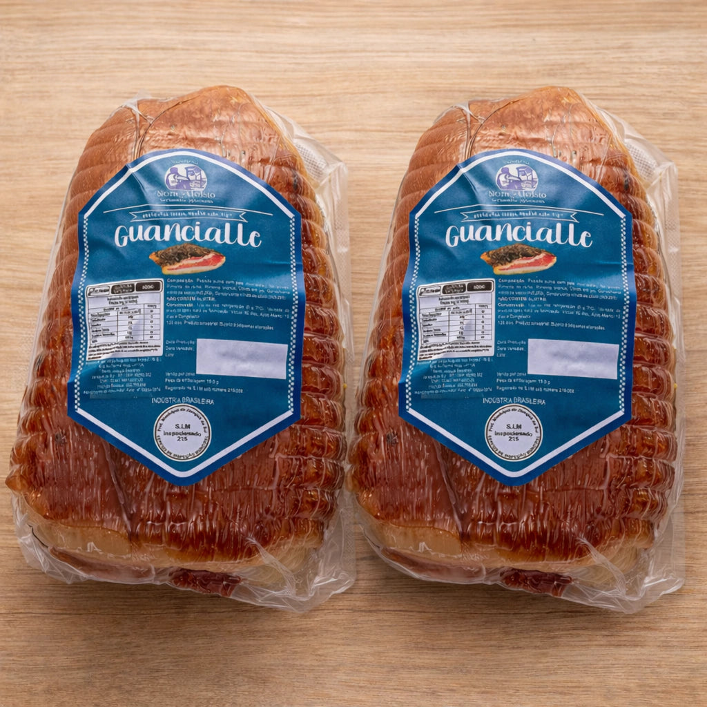 kit 2 Guanciale Suíno Artesana | Receita Italiana Tradicional | Maturado 60 Dias