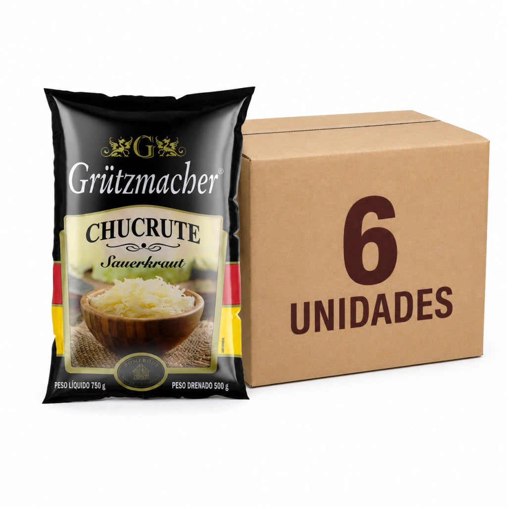 Chucrute Conserva Repolho Fermentado Grutzmacher PACOTE COM 06 UNIDADES