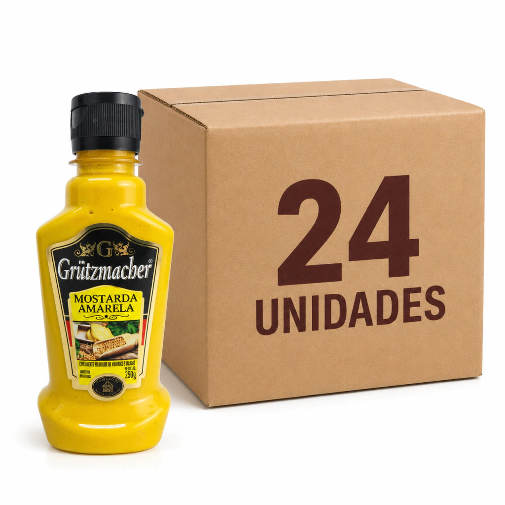 Mostarda Amarela Grutzmacher 200g - CAIXA 24 UNIDADES