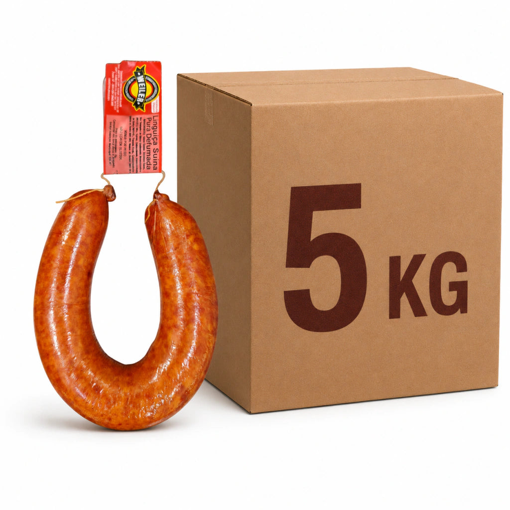 Linguiça Suína Pura Defumada Weiler Defumados KIT COM 5 KG