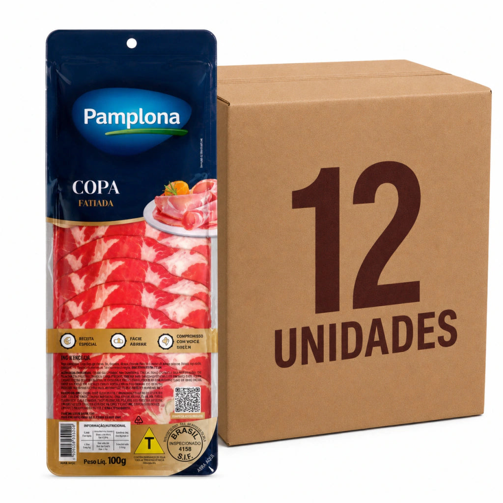 Copa Fatiada 100g Pamplona - CAIXA COM 12 UNIDADES