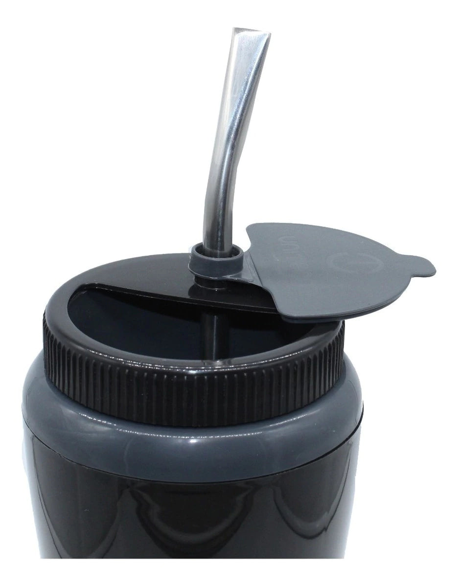 Copo Térmico Unitermi Terere Cuia Com Canudo Bomba Inox 650ml