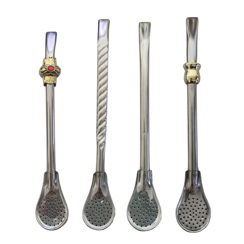 Kit Chimarrão Terere Cuia de Porongo Bomba Aço inox 17cm e Filtro