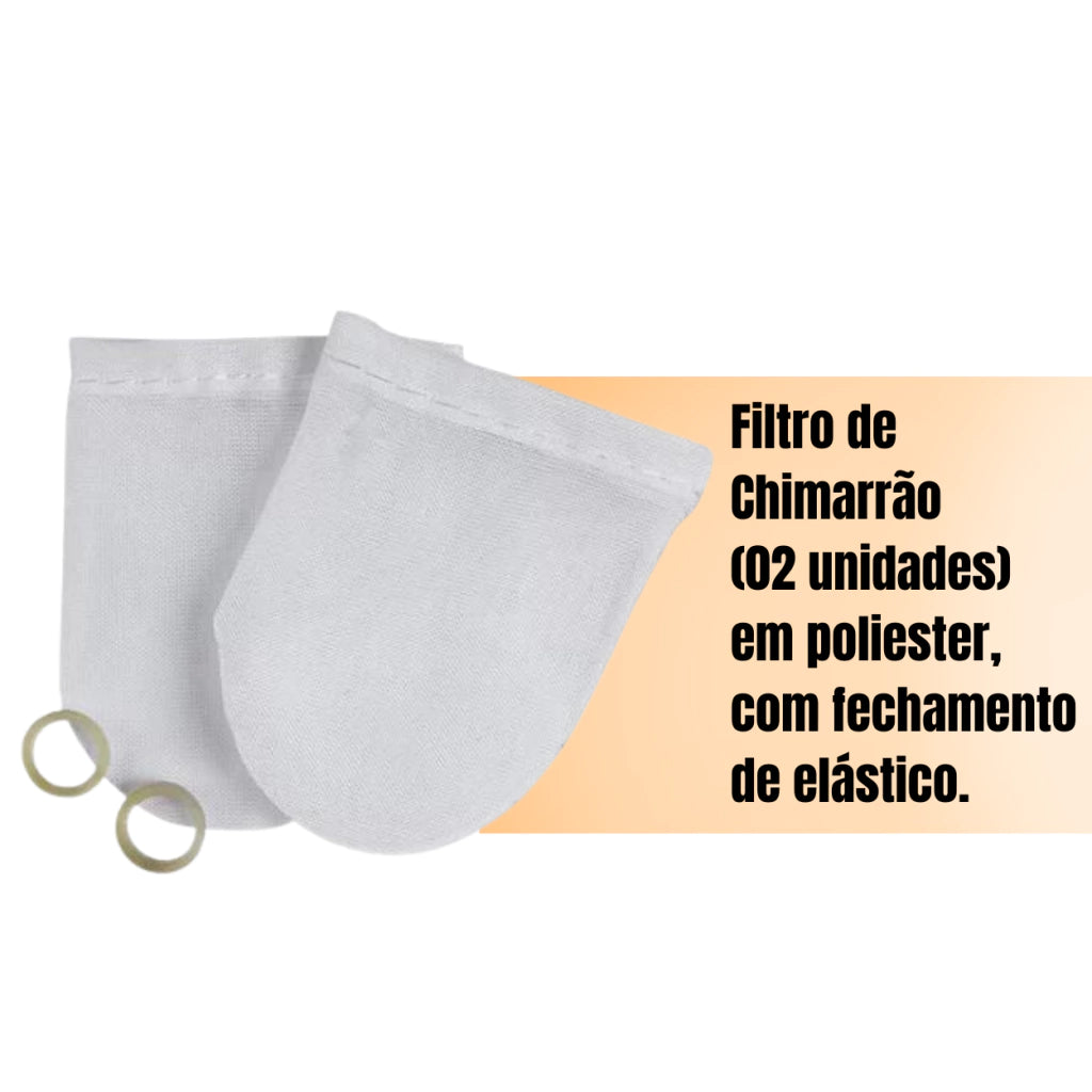 Kit Chimarrão Terere Cuia de Porongo Bomba Aço inox 17cm e Filtro