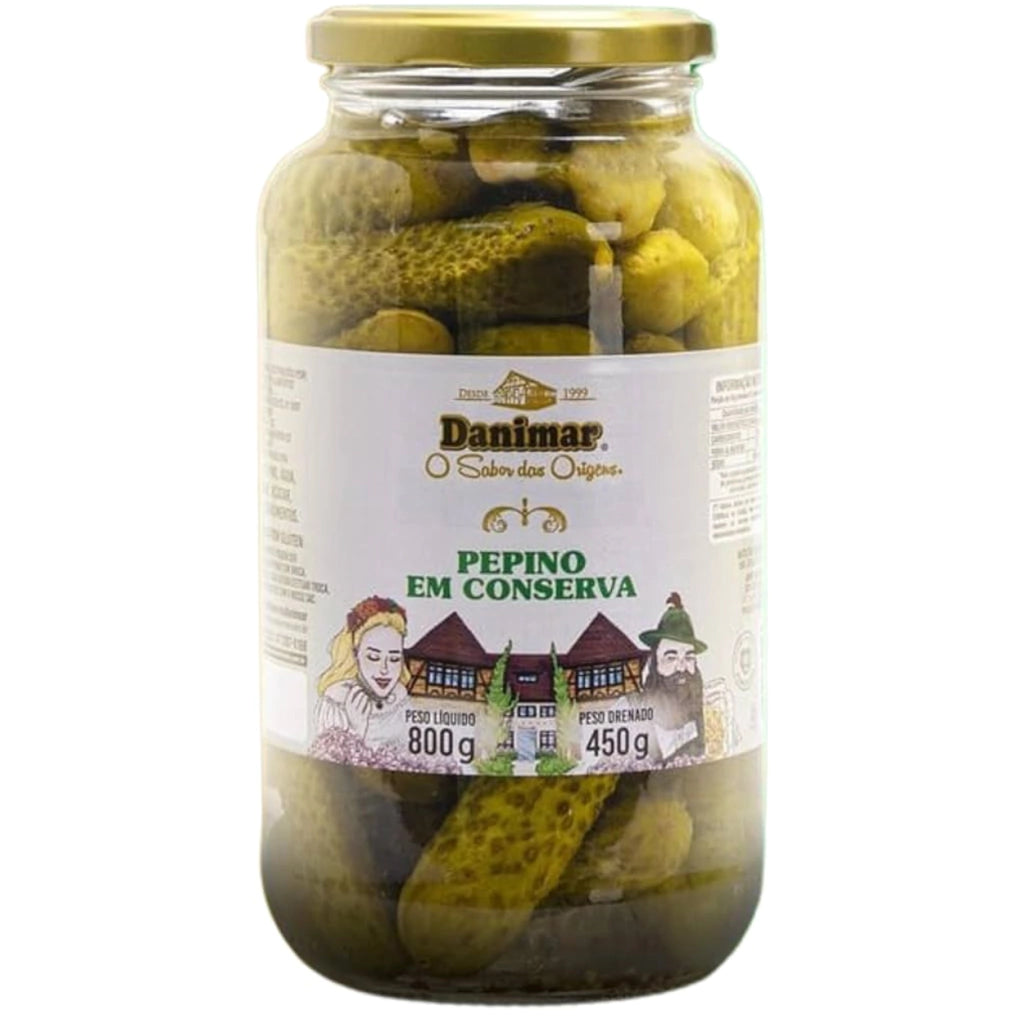 Pepino Em Conserva Danimar Vidro 800g
