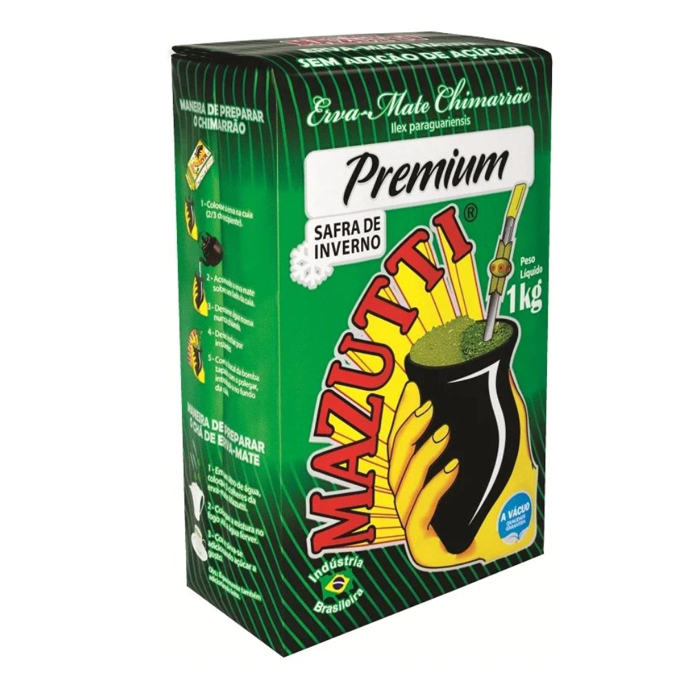 Erva Mate Mazutti Premium Safra de Inverno Embalada a Vácuo 1Kg