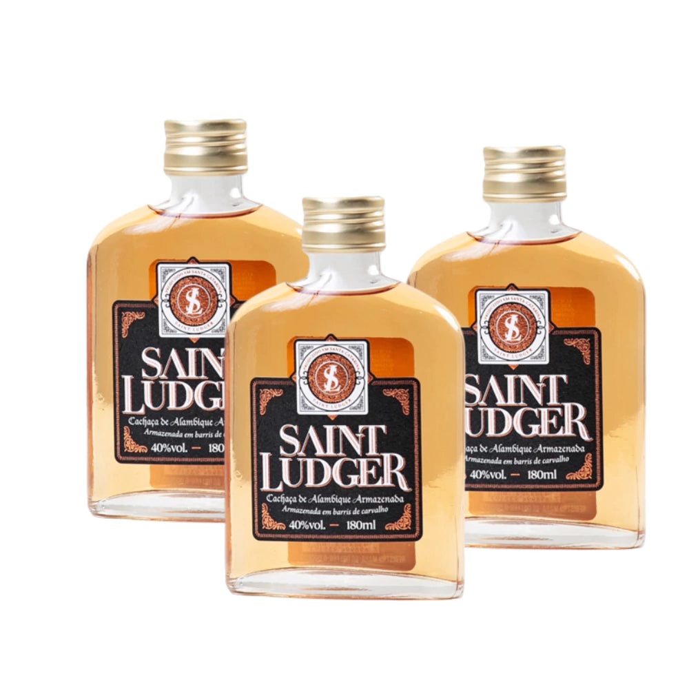 CACHAÇA SAINT LUGDER OURO GARRAFA MINI 160ML