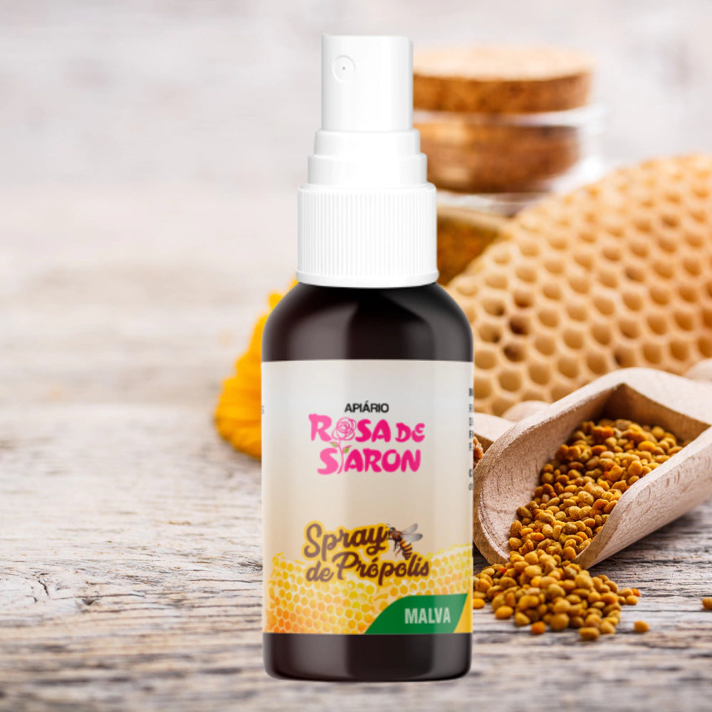 Spray de Própolis Composto de Mel 30ml GENGIBRE/MALVA/ROMÃ/CRAVO DA ÍNDIA