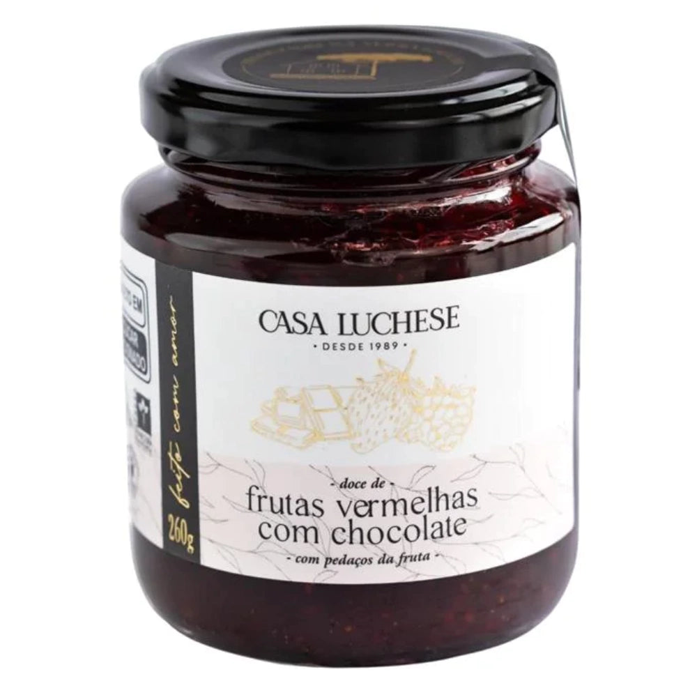 Geléia de Frutas Vermelhas com Chocolate 260g Casa Luchese