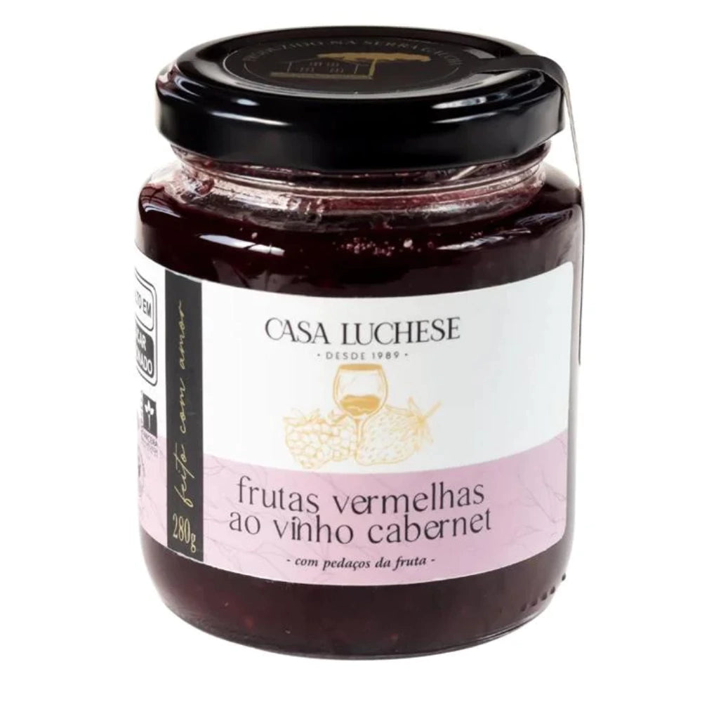 Geleia de Frutas Vermelhas ao Vinho Cabernet 280g Casa Luchese