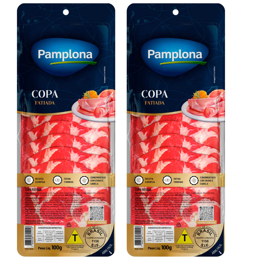 Copa Fatiada 100g Pamplona - CAIXA COM 12 UNIDADES
