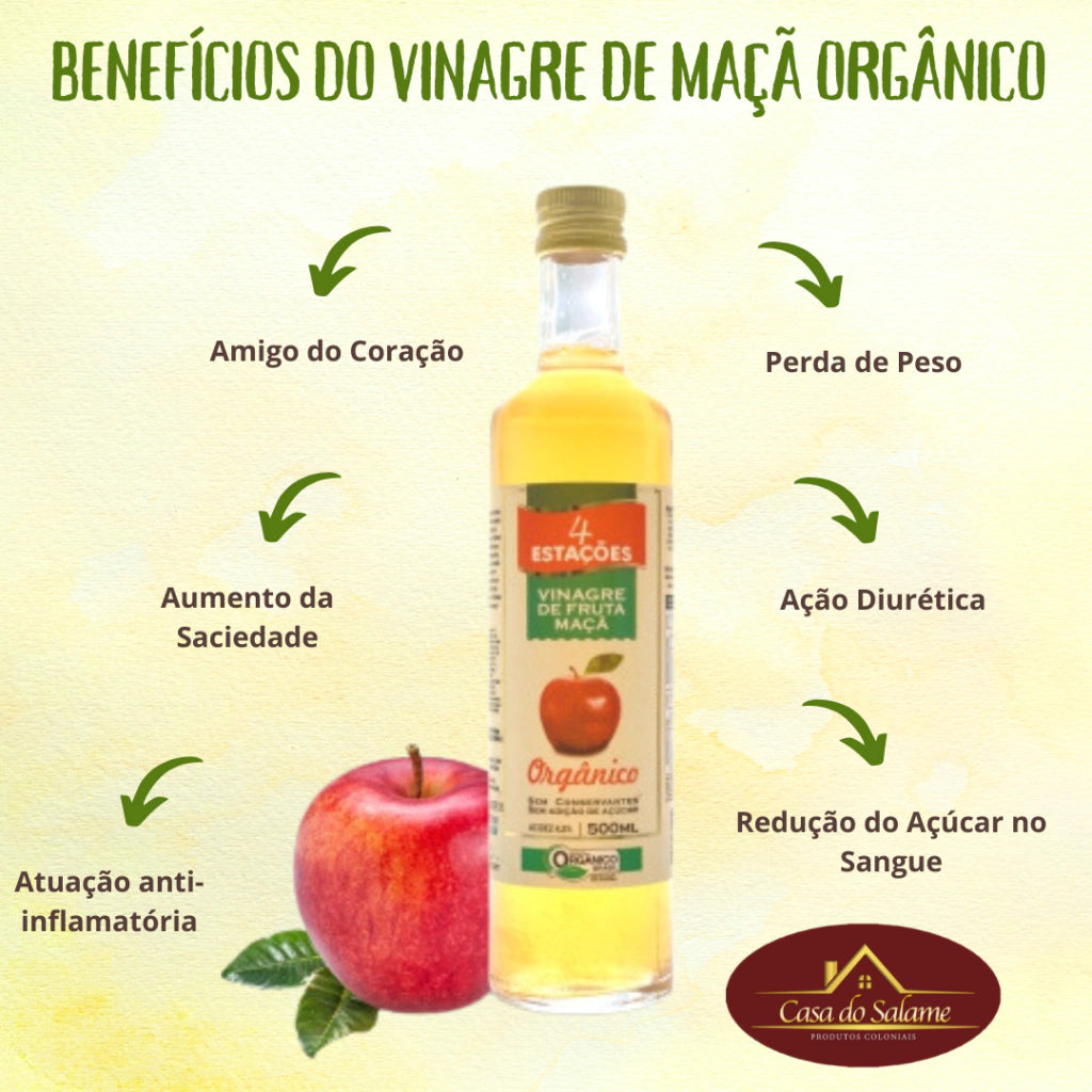Vinagre de Maça 4 Estações Acidez 4,2% 500ml