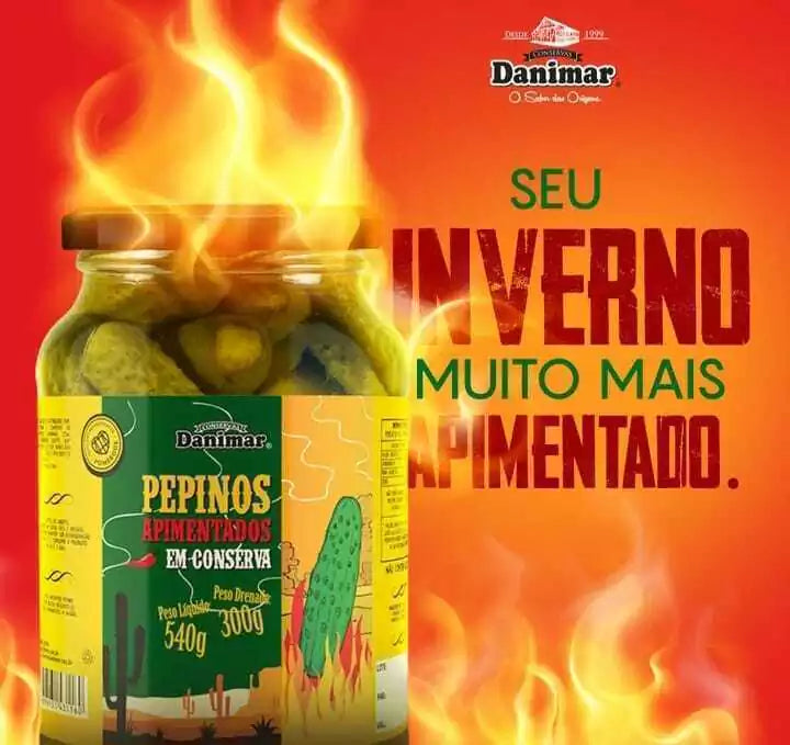 Pepino Apimentado Em Conserva Danimar 300g