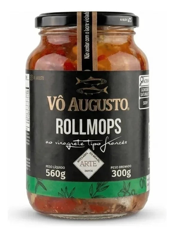 Rollmops Em Conserva Vô Augusto Ao Vinagrete Tipo Francês