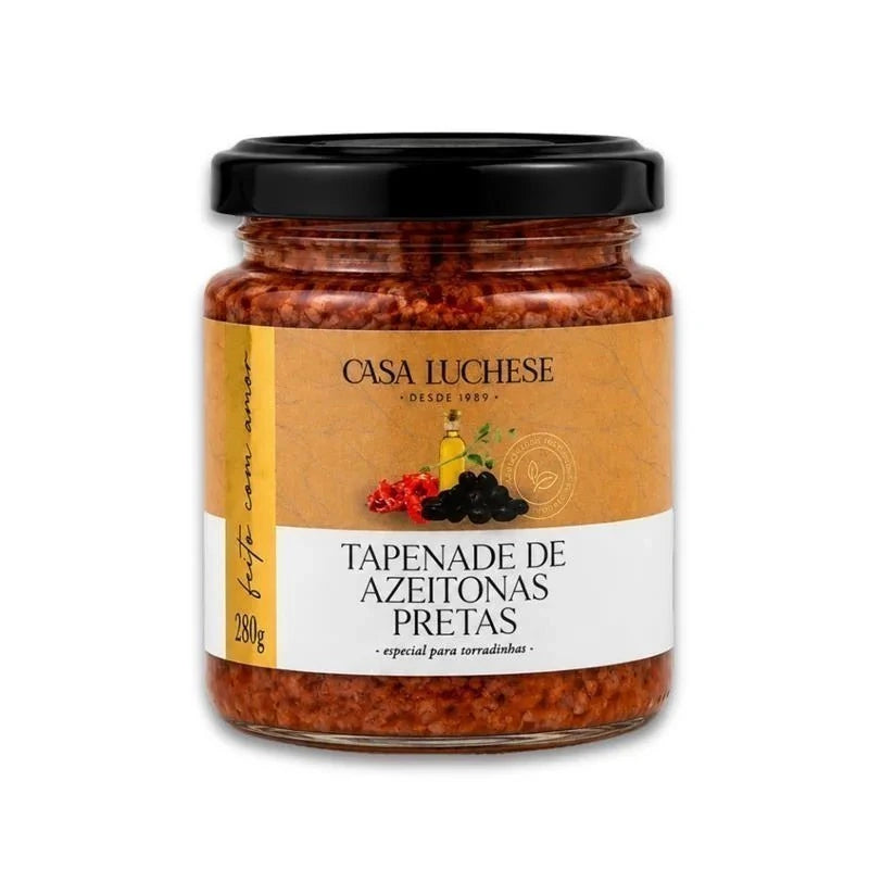 TAPENADE DE AZEITONAS PRETAS 210G CASA LUCHESE